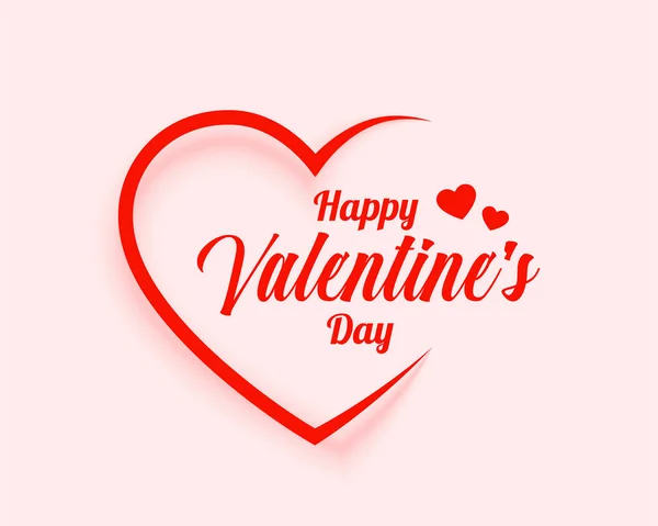 Happy Valentines Day Simple Greeting Wishes Background —  Vetores de Stock