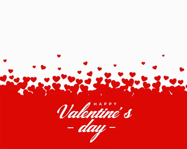 Tiny Red Hearts Flat Valentines Day Background — Stock Vector