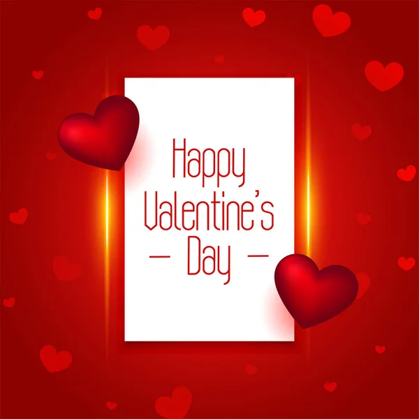 Happy Valentines Day Hearts Background Design —  Vetores de Stock