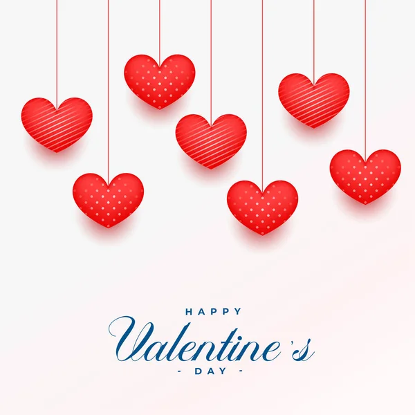 Realistic Hearts Valentines Day Background — Stock Vector
