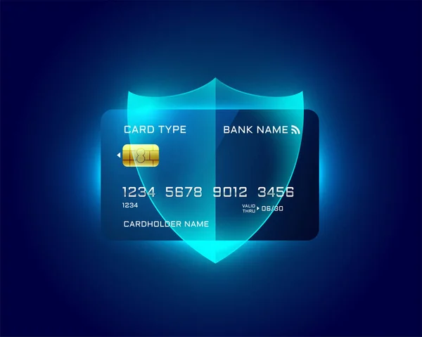 Концепція Безпеки Кредитних Карток Фон — стоковий вектор