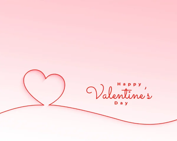 Κάρτα Ημέρα Του Αγίου Βαλεντίνου Γραμμή Αγάπη Σχεδιασμό Καρδιά — Διανυσματικό Αρχείο