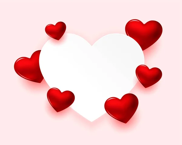 Fond Réaliste Salutation Saint Valentin — Image vectorielle