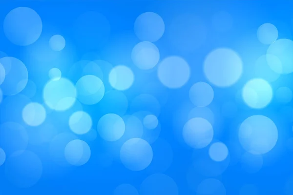 Fundo Azul Bokeh Com Luzes Embaçadas — Vetor de Stock