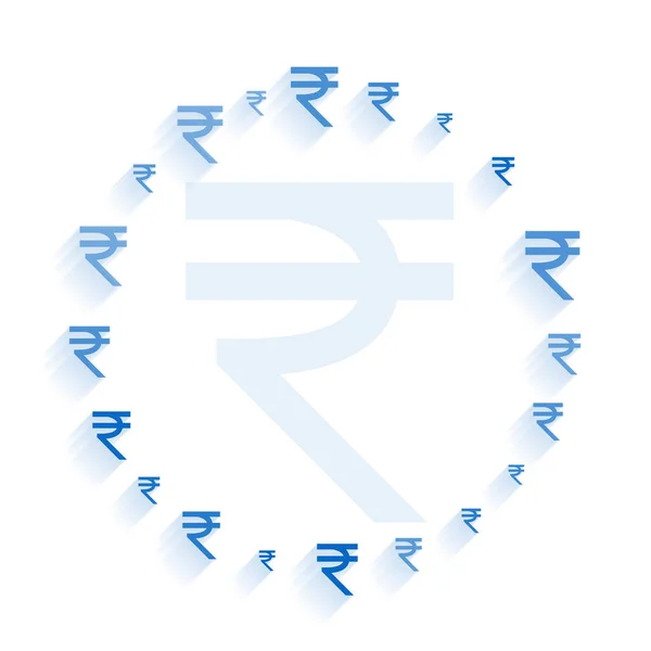 印度卢比符号框背景 — 图库矢量图片