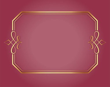 Kaligrafik altın çerçeve lüks arkaplan
