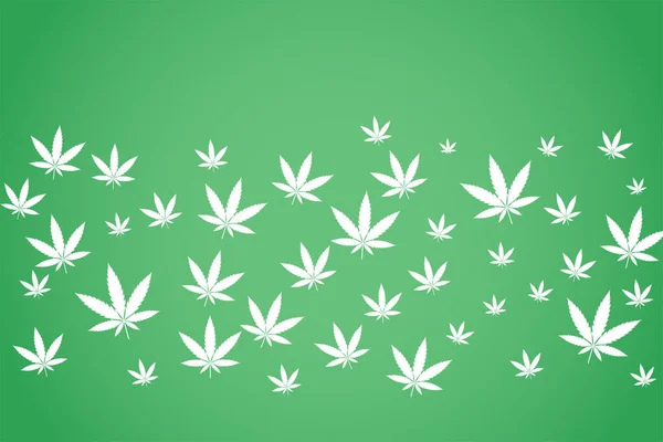 Cannabis Marijuana Folhas Padrão Fundo —  Vetores de Stock
