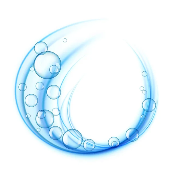 Eau Swoosh Bulle Conception Fond — Image vectorielle