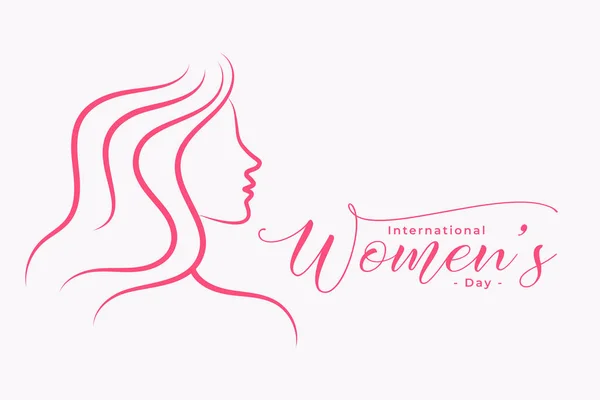 Handgezeichnetes Grußdesign Für Den Frauentag — Stockvektor