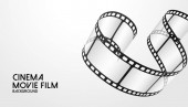 3D film role na bílém pozadí