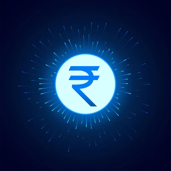 Digital Rupee Fiat Money Concept Background — 스톡 벡터