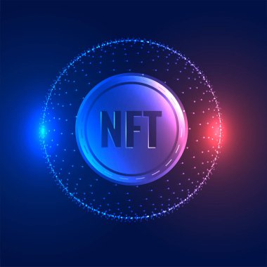 İade edilemeyen NFT bozuk para konsepti teknolojisi arka planı