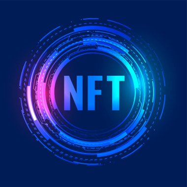 dijital varlık NFT ödenebilir olmayan sembol konsept arkaplanı