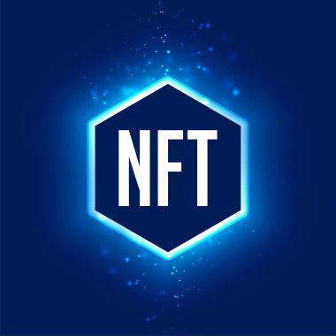 Neon ışık efektli, finanse edilemez NFT marka konsept