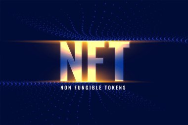 shiny NFT non-fungible token concept background clipart