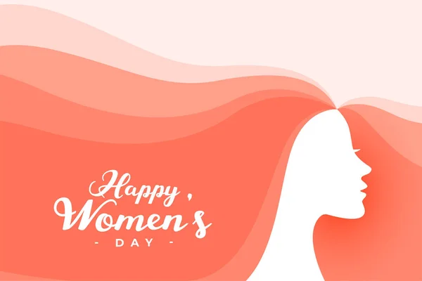 Χαρούμενη Ημέρα Γυναικών Ελκυστικό Σχεδιασμό Καρτών Εορτασμού — Διανυσματικό Αρχείο