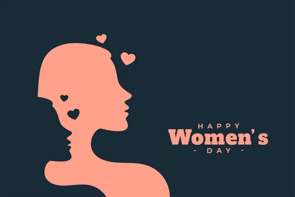 Internationaler Frauentag Flachkartendesign — Stockvektor