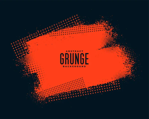 Grunge Demi Ton Rouge Sur Fond Noir — Image vectorielle