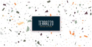 Beyaz zemin terrazzo desenli arka plan