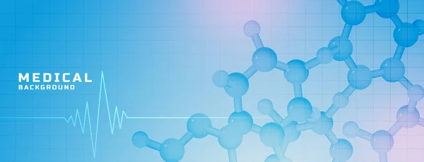 Medizinische Moleküle Chemie Wissenschaft Bannerdesign — Stockvektor