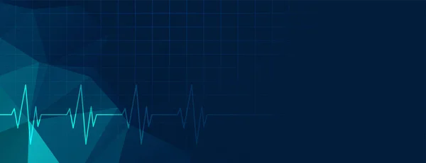 Blauw Medisch Spandoek Ontwerp Gezondheidszorg — Stockvector