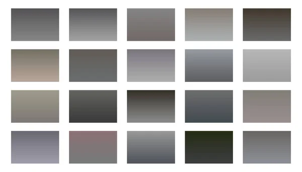 Gradients Gris Métallisé Échantillons Combinés — Image vectorielle