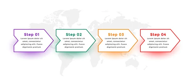 Pfeil Stil Moderne Infografik Vorlage — Stockvektor
