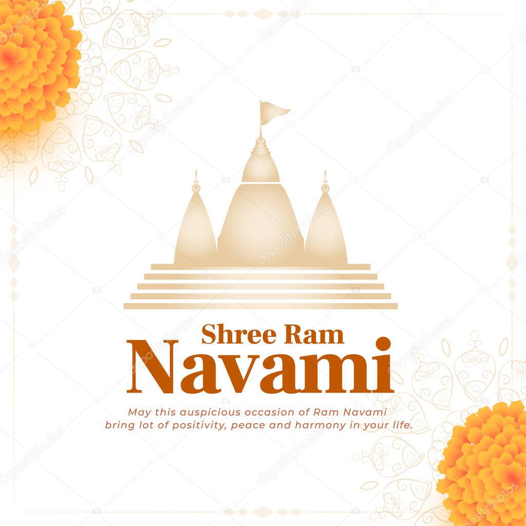 shree ram navami festival beautiful card design