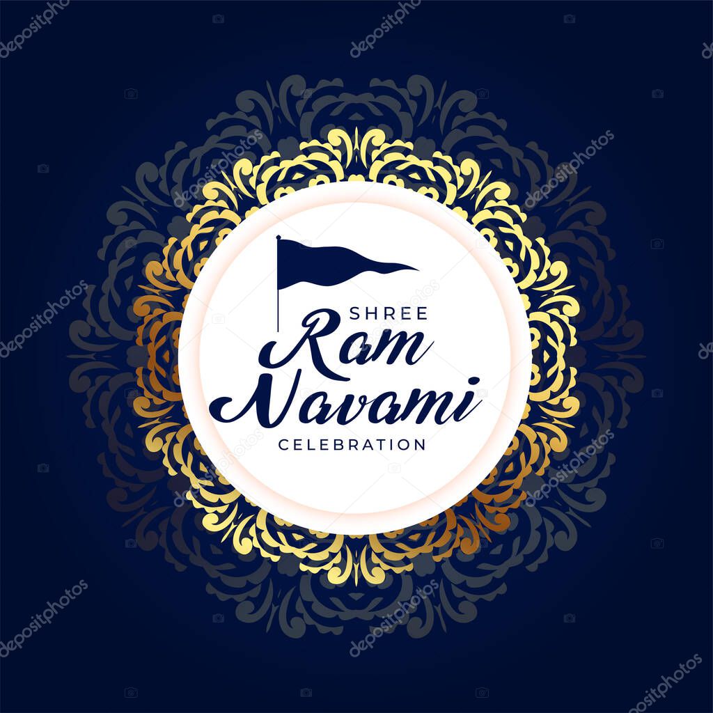 ram navami decorative greeting design