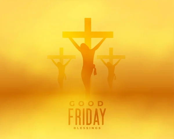 Buen Viernes Fondo Nublado Con Crucifixión Jesús — Archivo Imágenes Vectoriales