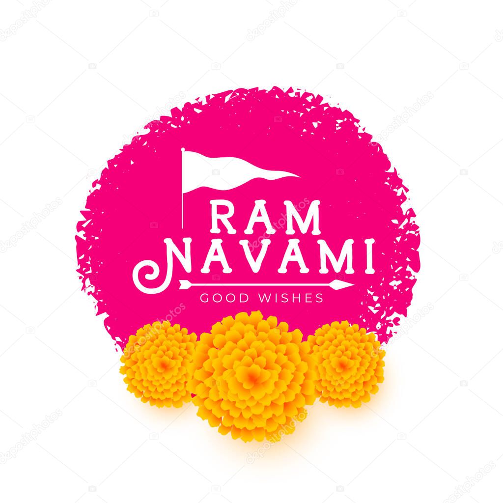 ram navami flower card beautiful greeting