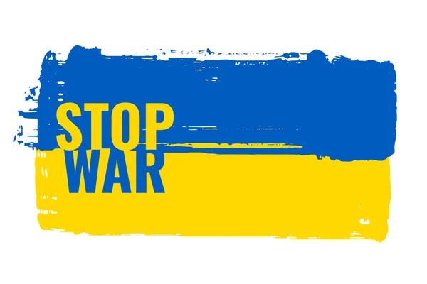 Зупинити Концепцію Конфлікту Між Україною Росією — стоковий вектор