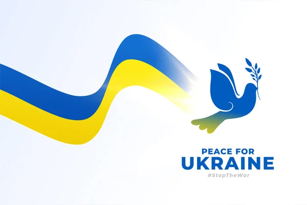 Літаючий Голуб Птах Прапором України — стоковий вектор