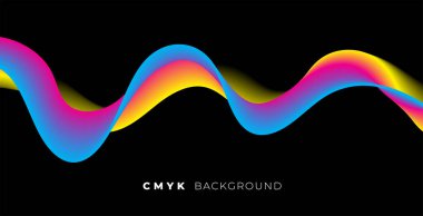 cmyk renk arkaplan dalgası