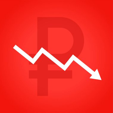 Ruble düşüşünün aşağı doğru oku