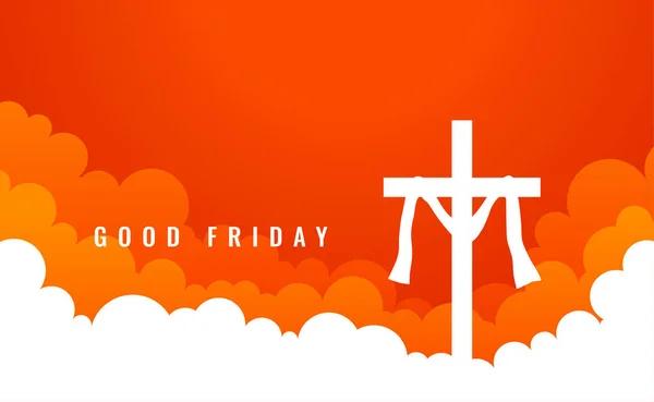 Good Friday Holy Week Wishes Cross Background — Stock Vector