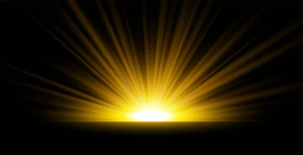 Świecące Światło Promienie Słońca Efekt Tła — Wektor stockowy