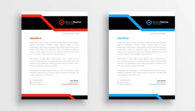 şık modern broşür işi antetli şablon