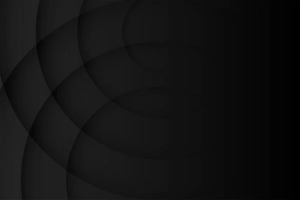 Schwarzer Hintergrund Mit Kurvenförmigen Schatteneffekten — Stockvektor