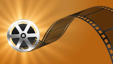ışık ışınları ile gerçekçi film arkaplanı