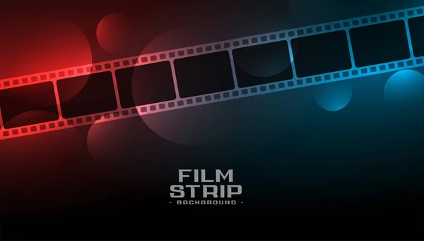 Strip Film Dengan Efek Cahaya Latar Sinema - Stok Vektor