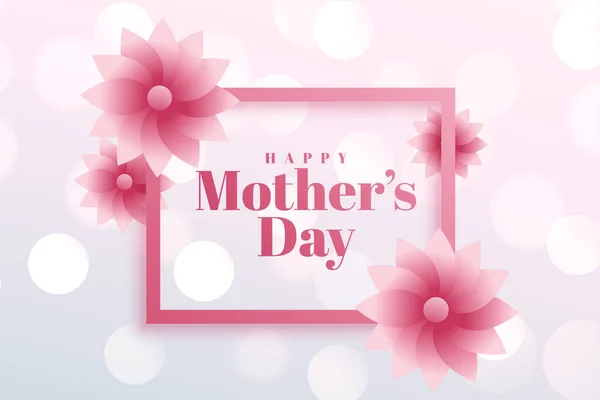 Mothers Day Flower Greeting Bokeh Background — Vector de stock