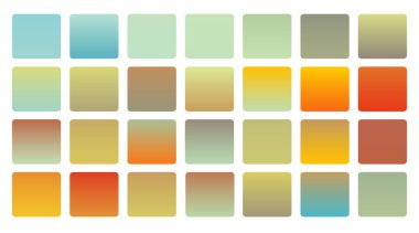colorful warm colors gradients big set