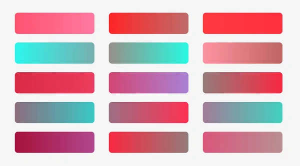 Set Red Color Theme Gradients — Stockvektor