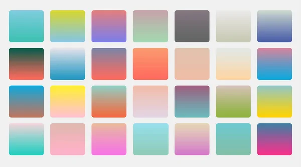 Colorful Gradients Different Color Themes Shades Big Set — Archivo Imágenes Vectoriales