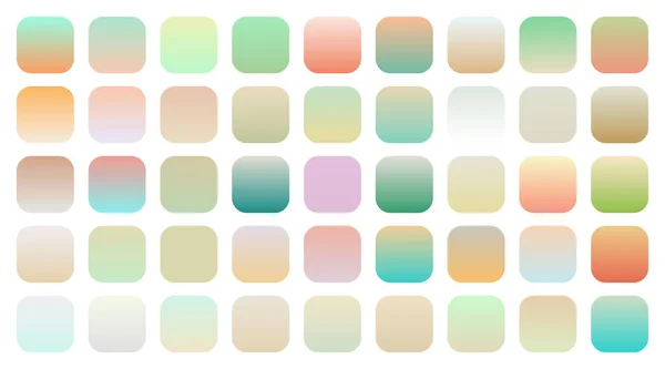 Pastel Colors Soft Mega Gradients Set — ストックベクタ
