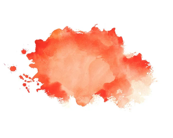 Orange Red Color Hand Painted Watercolor Texture Background — Stockvektor