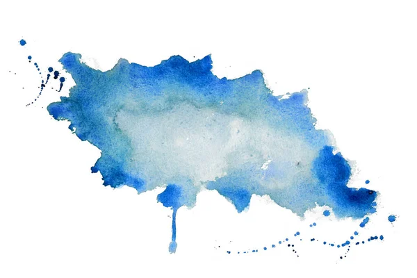 Abstrait Bleu Aquarelle Texture Tache Fond — Image vectorielle