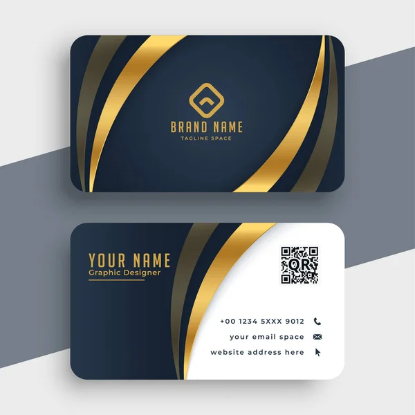 Stylish Premium Golden Business Card Design — Stockvector