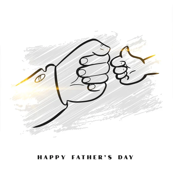 Hand Drawn Happy Father Day Sketch Design — Vetor de Stock